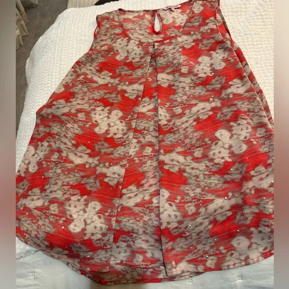 Juicy Couture Sleeveless Orange Top with Sequin Detail Size XL - Picture 1 of 4